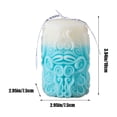 thumbnail image 3 of Vela perfumada con forma de columna romana geométrica navideña, elegante degradado azul y blanco con estrellas para decorar el hogar o regalar, con cera aromática para árboles navideños., 3 of 6