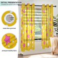 thumbnail image 3 of Yayeee Window Curtains Light Filtering 63"x42" Grommet Panel Pair Home Living Room Decor, Pink Stars, 3 of 7