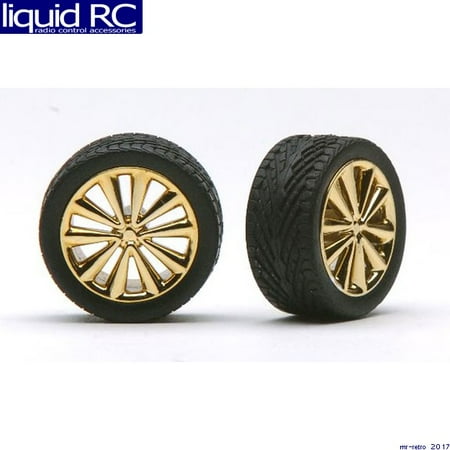 Golden Edge Rim - Pegasus Hobbies 1252 BELLA S RIMS W/TIRES GOLD