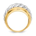 thumbnail image 2 of 14k Two Tone Gold Twisted Dome Ring, 2 of 9