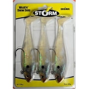 Storm WildEye Swim Shad 6 Fishing Lure 7/8oz Pearl 3 pcs