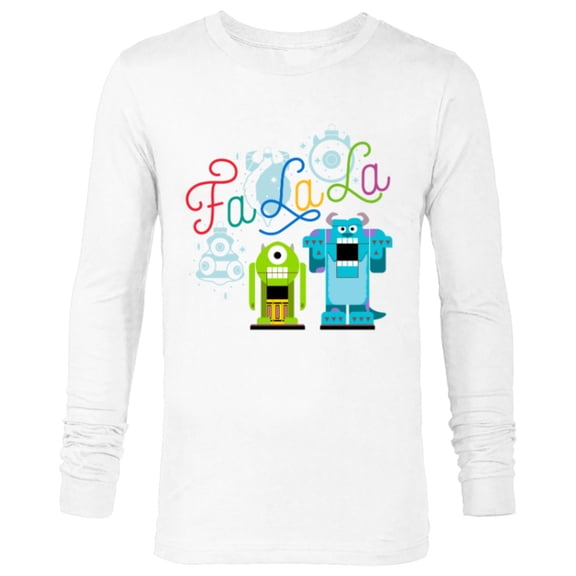 Disney PIXAR Monsters Inc. Mike & Sully Fa La La Holiday - Long Sleeve T-Shirt for Men - Customized-White