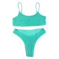 thumbnail image 4 of Women's High Contrast Gradient Split Bikini Set Two Piece Swimsuit Bathing Suit Shorts Women Long Womens Swimsuit Shorts And Top Bathing Suits for Senior Women Racing Swimsuit Women plus Swim Shorts, 4 of 6