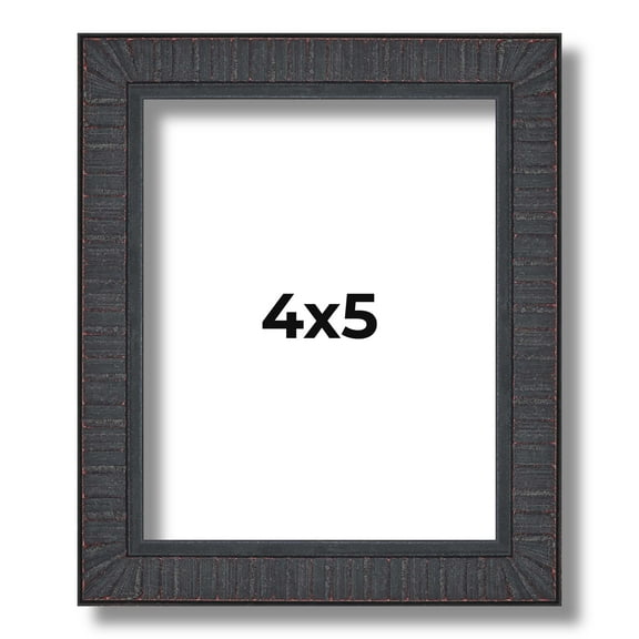 4x5 In Rustic Brown Real Wood Picture Frame Width 0.75 inches | Interior Frame Depth 0.5 inches |
