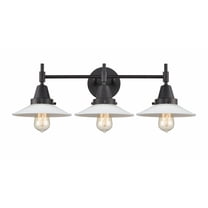 447-3W-BK-G1 Innovations Lighting Halophane - 3 Light Bath Vanity-7.25 Inches Tall and 27 Inches Wide-Matte Black Finish-Matte White Halophane Glass