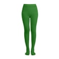 thumbnail image 2 of EMEM Apparel Junior Girls' Solid Colored Opaque Dance Ballet Costume Microfiber Footed Tights Stockings Fashion Kelly Green A, 2 of 5