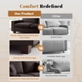 thumbnail image 4 of Poshby 88.58''W Loveseat 3 Seater Couch Sofa with Chenille Material for Living Room, Dark Gray, 4 of 14