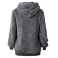 thumbnail image 6 of Aboser Women's Fuzzy Fleece Hoodies Plus Size Sherpa Pullover Thermal Thick Plush Sweatshirts Loose Long Sleeve Sweaters Solid Color Hooded Shirts with Pockets, 6 of 7