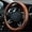 1pc-Brown, variant on 1 Piece Crocodile Pattern Microfiber Leather Steering Wheel Cover Four Seasons Universal 15 Inch Car Handle Cover