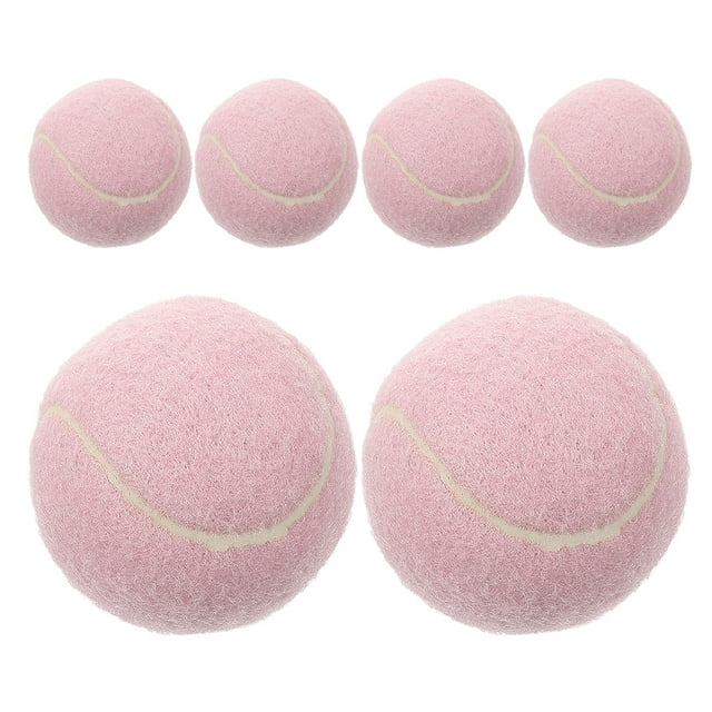 6 pelotas de tenis elásticas para principiantes, ideales para entrenar y jugar en la cancha. Pelotas de goma suave para jóvenes.