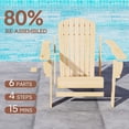thumbnail image 4 of Outsunny Wood Adirondack Chair, Wooden Outdoor & Patio Seating, Natural, 4 of 9