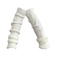 thumbnail image 1 of 1 Pair Thickened Warm Elastic Leg Warm Socks Japanese Style Sweet Girl Ribbed Knitted Boot Cuffs for Daily Wear, 1 of 9