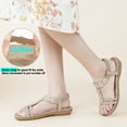 thumbnail image 3 of Ecetana Womens Flats Sandals for Women Casual Summer Beaded Bohemian Comfortable Beach Shoes, 3 of 5