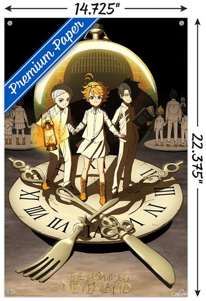 The Promised Neverland - Group Wall Poster with Pushpins, 14.725" x 22.375"