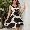 thumbnail image 3 of Cute Cow Pattern Design Sleeveless Dress Women Summer Evening Dresses Ladies Sundress, 3 of 7