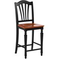 thumbnail image 7 of East West Furniture CHS-BLK-C Café Counter Height Kitchen Chairs - Linen Fabric Upholstered Solid Wood Chairs, Set of 2, Black, 7 of 7