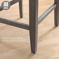 thumbnail image 6 of Upholstered Counter Stool with Wood Base, Heather Gray Fabric, 36-39 in. Counter Height, Set of 2, 6 of 12