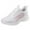 White, variant on WEAIXIMIUNG White Sneakers Womens 8 Women Sports Shoes Fashionable New Pattern Mesh Breathable and Comfortable Flat Bottomed Non Lace Up Casual