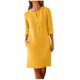 thumbnail image 2 of mfyjkho Vestidos midi para mujer, Vestido de mujer de moda con cuello redondo, suelto, de media manga, liso, hasta la rodilla Vestidos de otoño s, 2 of 5
