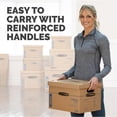 thumbnail image 4 of Small Classic Moving Box 20 Pack, Reinforced Handles, Tape-Free Assembly, Box with Lid, 4 of 10