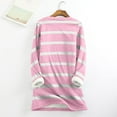thumbnail image 4 of Wycnly Womens Fleece Sweatshirt Womens Thickened Plush Sweatshirts Winter Soft Fuzzy Fleece Sherpa Sweater Long Sleeve Fashion Striped Print Ladies Pullover Tops, 4 of 5