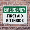 thumbnail image 5 of First Aid Kit Inside OSHA Emergency Rigid Plastic Sign 14 Inch x 10 Inch - 5 Pack, 5 of 8