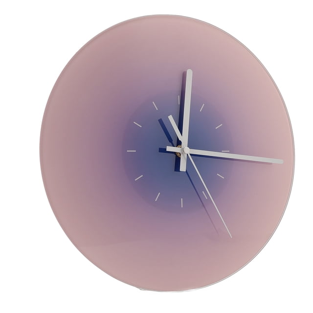 Relaj de Pared de Cristal, Relaj de Pared Nórdico de Puersa de Sol de 12 Pulgadas, Funciona Con Pilas, Relaj de Pared Redondo Grande y Silencioso, Sen Tictac para Decoración de