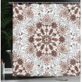 thumbnail image 3 of Ambesonne Ethnic Shower Curtain, Flower Vintage Abstract Art, 69"Wx70"L, Brown Peach, 3 of 4