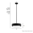 thumbnail image 6 of Hunter - Station 2-light Natural Black Iron, Medium Size Pendant Light, Dimmable, Modern Style, Drum Shaped, for Bedrooms, Dining, Living Rooms - 19271, 6 of 7
