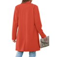 thumbnail image 2 of Blazer PRETTYGARDEN 2025 Manga Larga Bolsillos Naranja Rojo L, 2 of 8