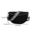 thumbnail image 2 of Bolso Hombro Cruzado Pecho Mujer Gamuza Sintética Correa Ancha Estampada Bandolera Color Sólido para Viajes, 2 of 9