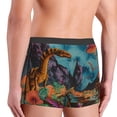thumbnail image 5 of Balery Galactic Jungle Dinosaurs Men's Boxer Briefs, Soft and Breathable Cotton Underwear with nylon Waistband-Medium, 5 of 9