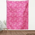 thumbnail image 4 of Ambesonne Floral Fabric by the Yard Upholstery, Monotone Flourishes Design, 3 Yards, Pink, 4 of 5