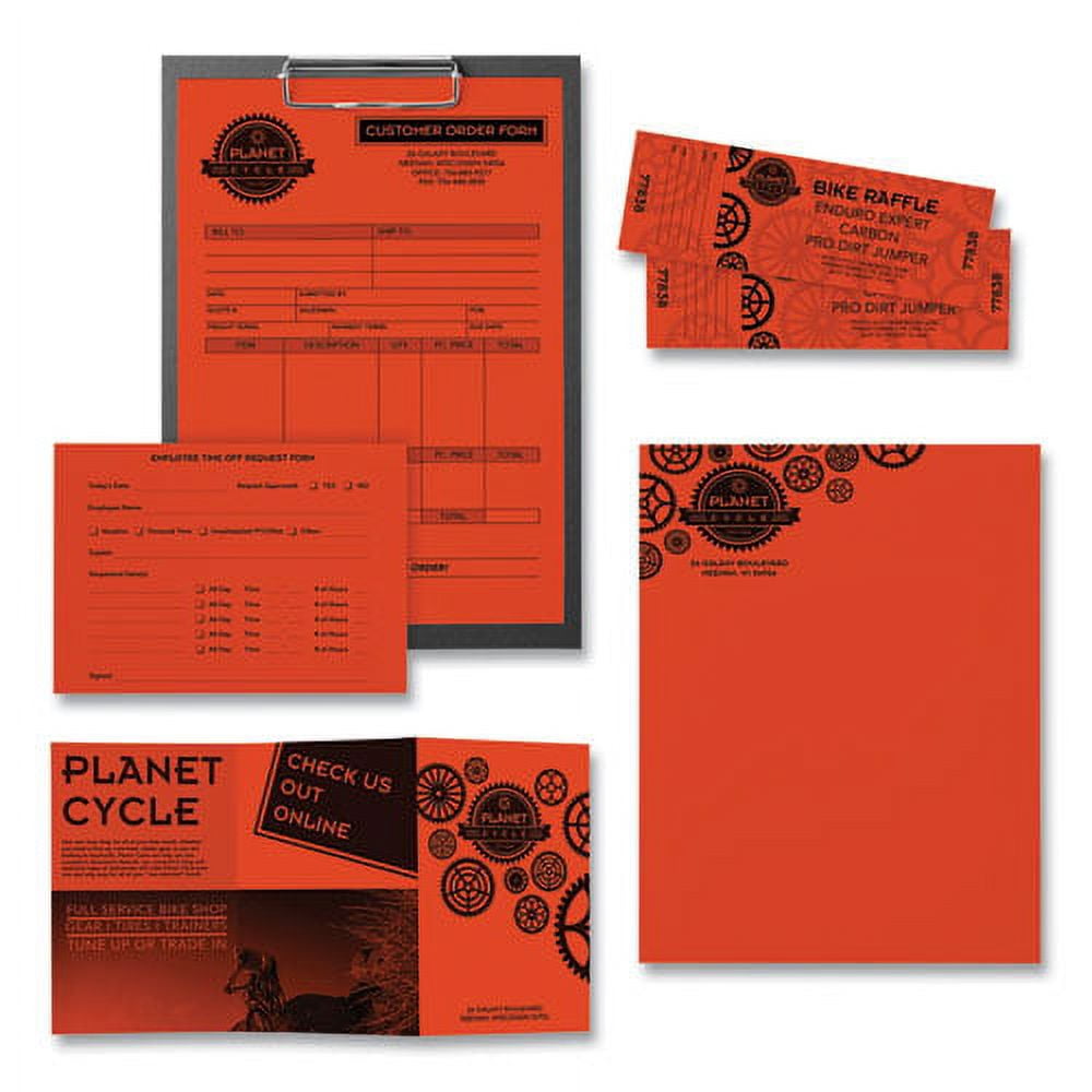 Astrobrights Color Paper, 24 lb, 8.5'' x 11'', Orbit Orange, 500 Sheets/Ream | Bundle of 5