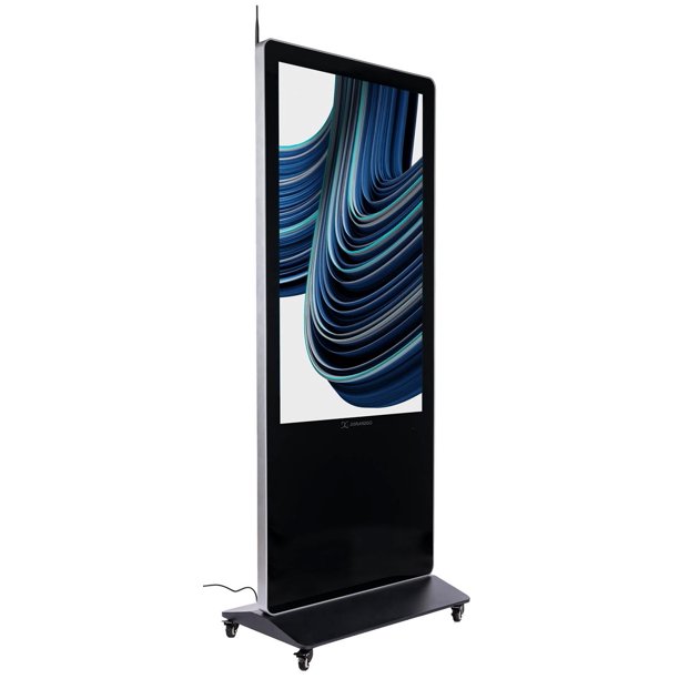 Displays2go 55" Digital Poster Kiosk with Media Player and Wheels