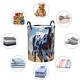 thumbnail image 4 of Balery Colorful Cow Pasture Cesta de ropa redonda con asas, impermeable, independiente, para ropa, juguetes, dormitorio y familia-Medium, 4 of 6