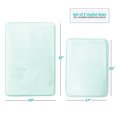thumbnail image 3 of Set of 2 Small Clara Clark Bath Mat Bathroom Rug - Absorbent Memory Foam Bath Rugs - Non-Slip, Thick, Cozy Velvet Feel Microfiber Bathrug, Plush Shower, Toilet- Floor Bathmats Carpet - Aqua - 17"x24", 3 of 6