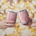 thumbnail image 2 of 12oz Stemless Wine Tumblers Pink Floral Pattern Vacuum Insulated Stainless Steel Travel Tumbler Cups Mug with Lid and Straw for Champaign,Cocktail,Beer with Cleaning Brush, 2 of 5