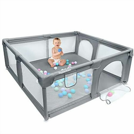 Large Baby Playpen, Extra Safe with Anti-Collision Foam Playpens for Babies, Indoor & Outdoor Playard for Kids Activity Center with Gate, Large Anti-Fall Playpen