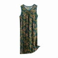 thumbnail image 4 of Sakmal Plus Size Nightgowns Women Vintage Sleep Tanks House Dress Green Short Sleeve Sleep Tanks, 4 of 5