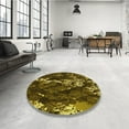 thumbnail image 3 of Ahgly Company Indoor Round Patterned Blood Night Red Area Rugs, 4' Round, 3 of 6