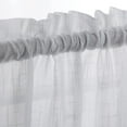 thumbnail image 2 of 2 Piece Faux Linen Privacy Protection Kitchen/Café Curtain Window Treatment Tiers Set, (27"W x 24"L, White), 2 of 5