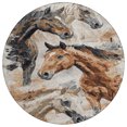 thumbnail image 2 of Addison Rugs Chantille Indoor/Outdoor Transitional Animal Beige Washable Round Rug, 8' x 8', 2 of 6