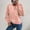 Pink, variant on Upgrade Your Style with this Knitted Sweater: Stay Fashionable and Warm!Women Fashion Casual Short Pullover Cross V-neck Long Sleeve Sweater Tops on Clearance