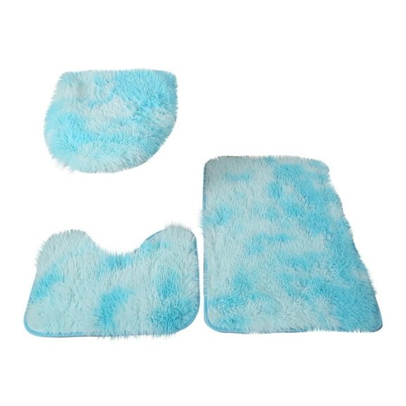 EARKITY Bathroom Rugs Set, Bath Rug, Contour Mat, Toilet Seat Cover, Toilet Rug Set Fluffy Plush Non Slip Bathroom Carpet Washable for Bathroom Floor (3 Pcs)