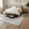 thumbnail image 3 of ODIKA Guitar Music Notes Rock Grunge Hip Vintage Distressed Border for Queen Size Bedroom, Under Bed, Master Suite, Foldable Easy Care, 3 of 7
