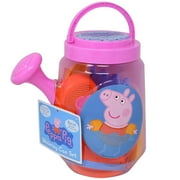 Peppa Pig 6pcs Clear Beach Watering Can with a flower spout.