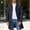 #365-Dark Blue, variant on Men's Solid Color Lapel Button Closure Mid Length Trench Coat Windproof Casual Business Overcoat Gift