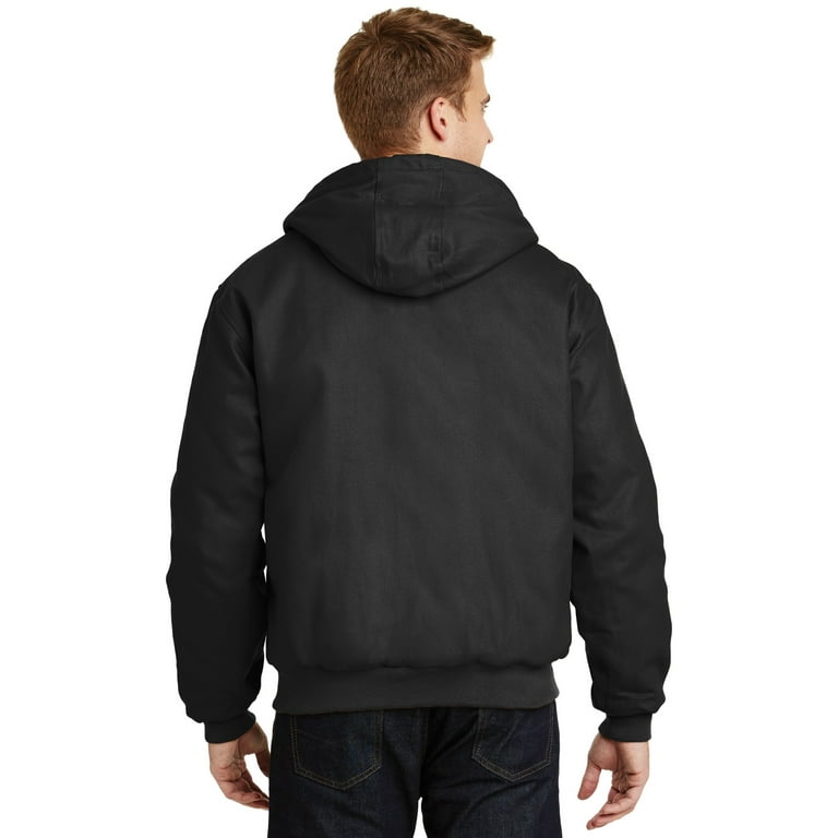 CornerStone Duck Cloth Hooded Work Jacket-4XL (Black) - Walmart.com