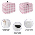 thumbnail image 4 of Toaster Cover 2 Slice, Pink Checkered Dustproof Bakeware Oven Protector with Top Hook, Pink White Buffalo Plaid Waterproof Small Kitchen Appliance Toasters Dust Cover, 12"x7.5"x8", 4 of 7